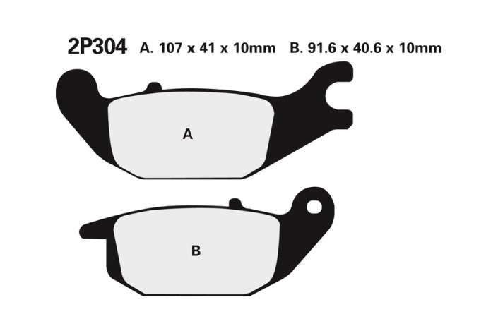 Plaquettes de frein NISSIN route semi-métallique - 2P-304NS