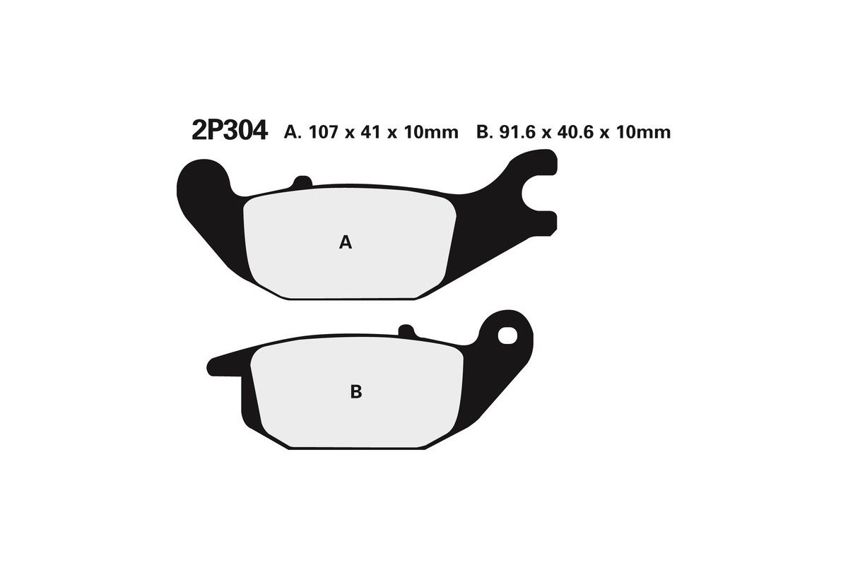 Plaquettes de frein NISSIN route semi-métallique - 2P-304NS