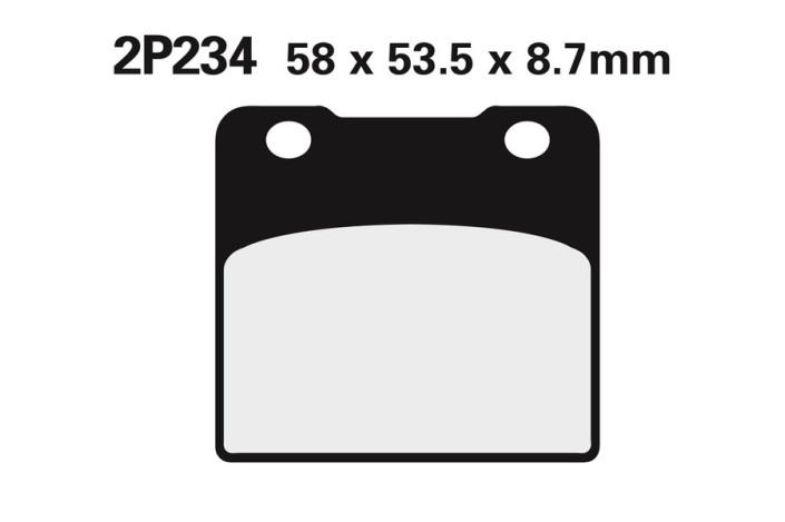 Plaquettes de frein NISSIN route semi-métallique - 2P-234NS