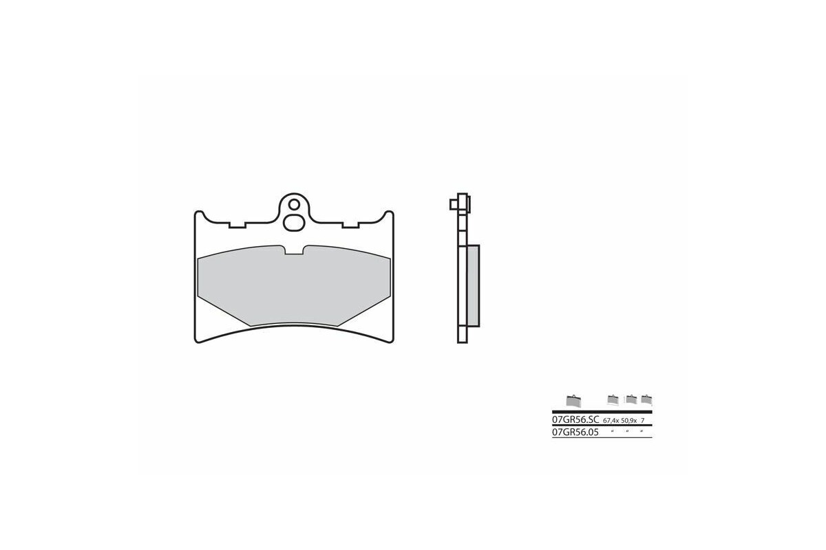 Plaquettes de frein BREMBO route carbone céramique - 07GR5605