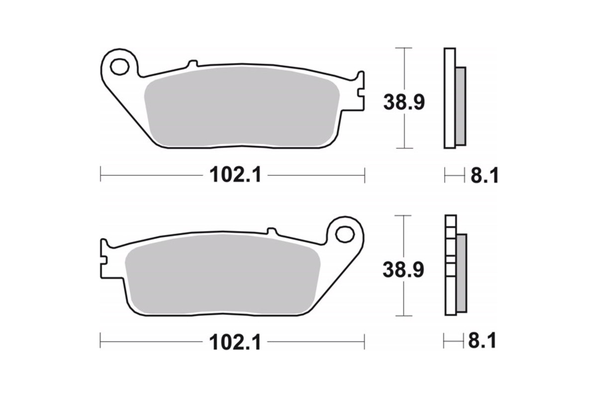 Plaquettes de frein BREMBO route métal fritté - 07HO30SA