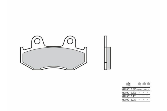 Plaquettes de frein BREMBO Off-Road métal fritté - 07HO15SX