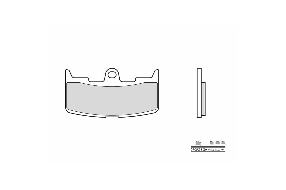 Plaquettes de frein BREMBO route métal fritté - 07GR68SA