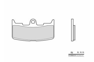 Plaquettes de frein BREMBO route métal fritté - 07GR68SA
