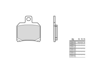 Plaquettes de frein BREMBO Scooter métal fritté - 07004XS