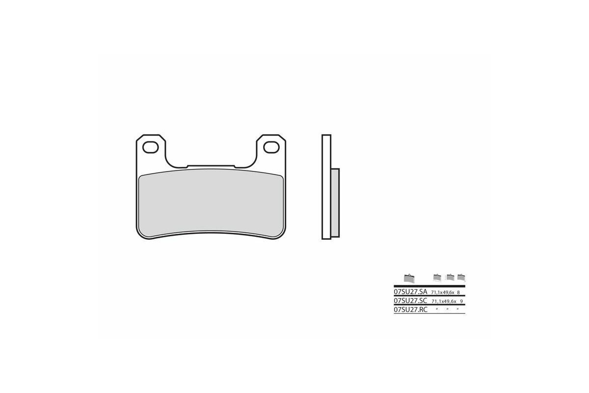 Plaquettes de frein BREMBO carbone céramique - 07SU27RC