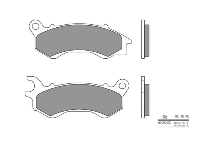 Plaquettes de frein BREMBO Scooter carbone céramique - 07090CC