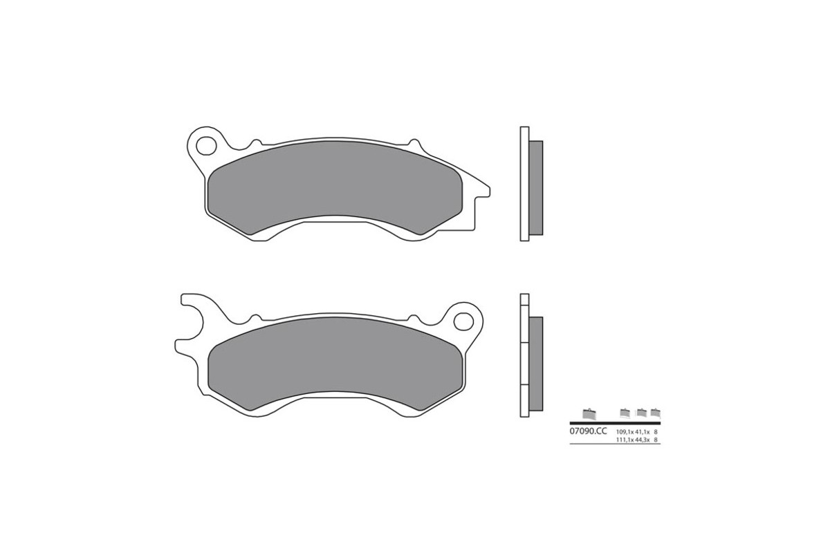 Plaquettes de frein BREMBO Scooter carbone céramique - 07090CC