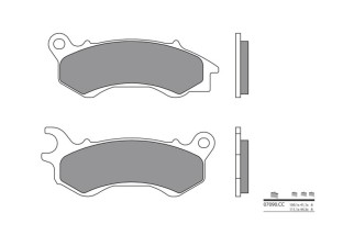 Plaquettes de frein BREMBO Scooter carbone céramique - 07090CC