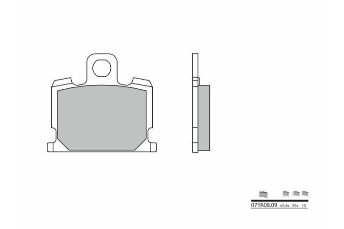 Plaquettes de frein BREMBO route carbone céramique - 07YA0809