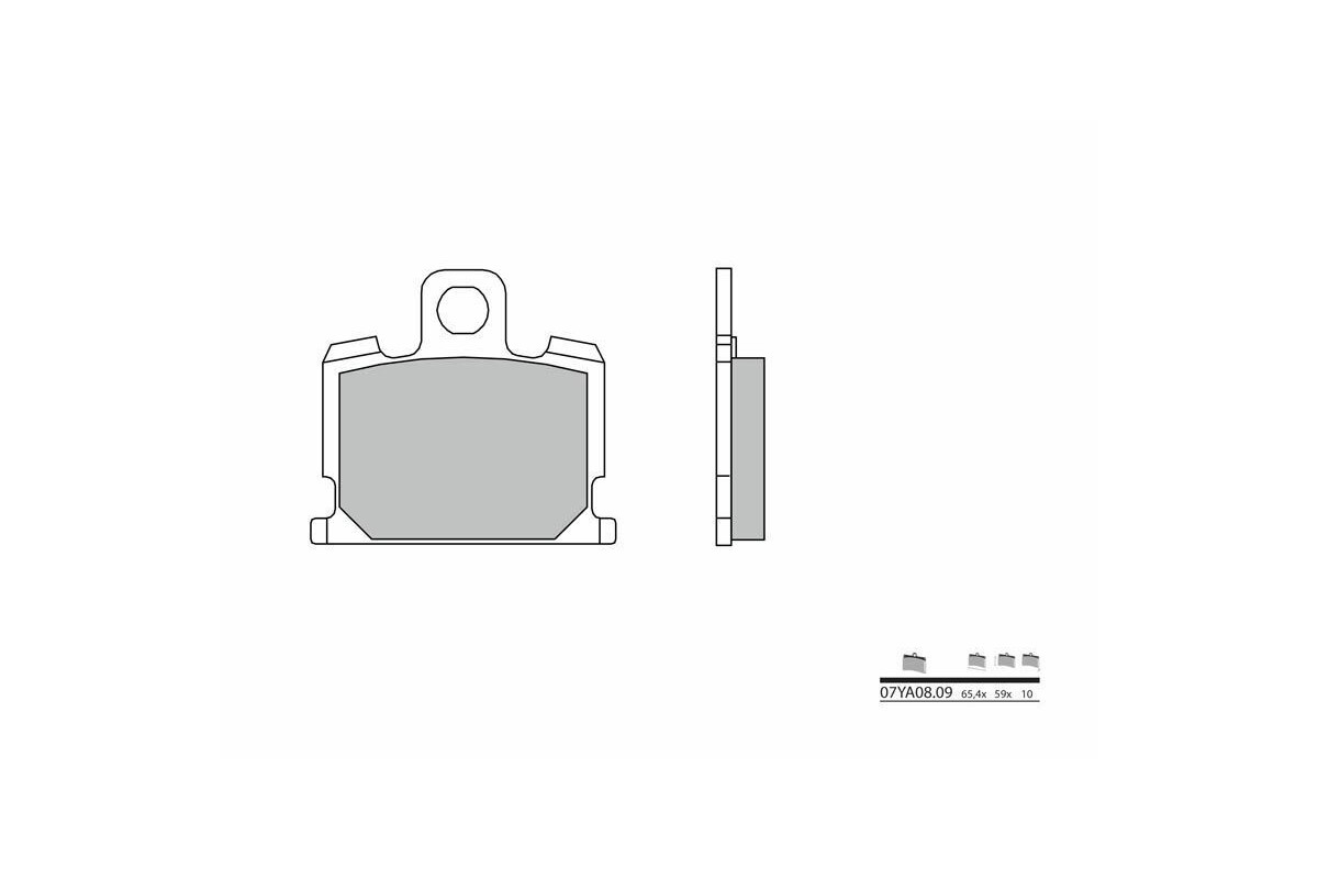 Plaquettes de frein BREMBO route carbone céramique - 07YA0809