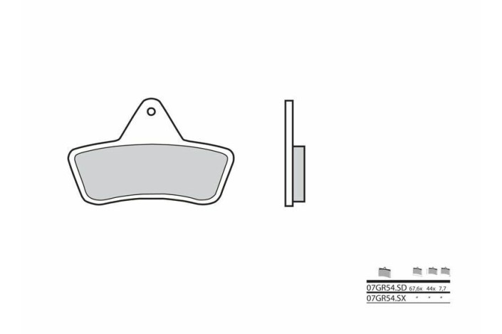 Plaquettes de frein BREMBO Off-Road métal fritté - 07GR54SD