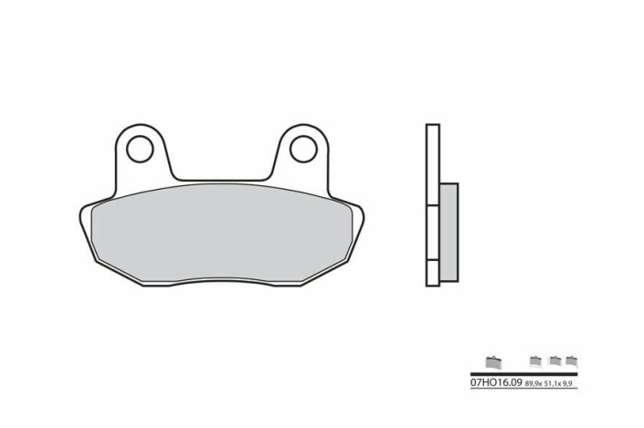 Plaquettes de frein BREMBO route carbone céramique - 07HO1609