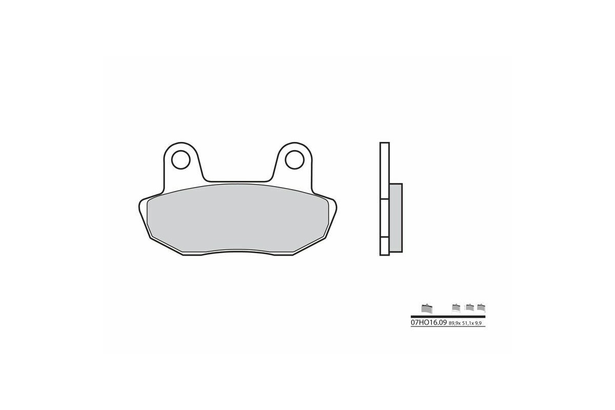 Plaquettes de frein BREMBO route carbone céramique - 07HO1609