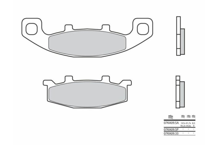 Plaquettes de frein BREMBO route métal fritté - 07KA09SA