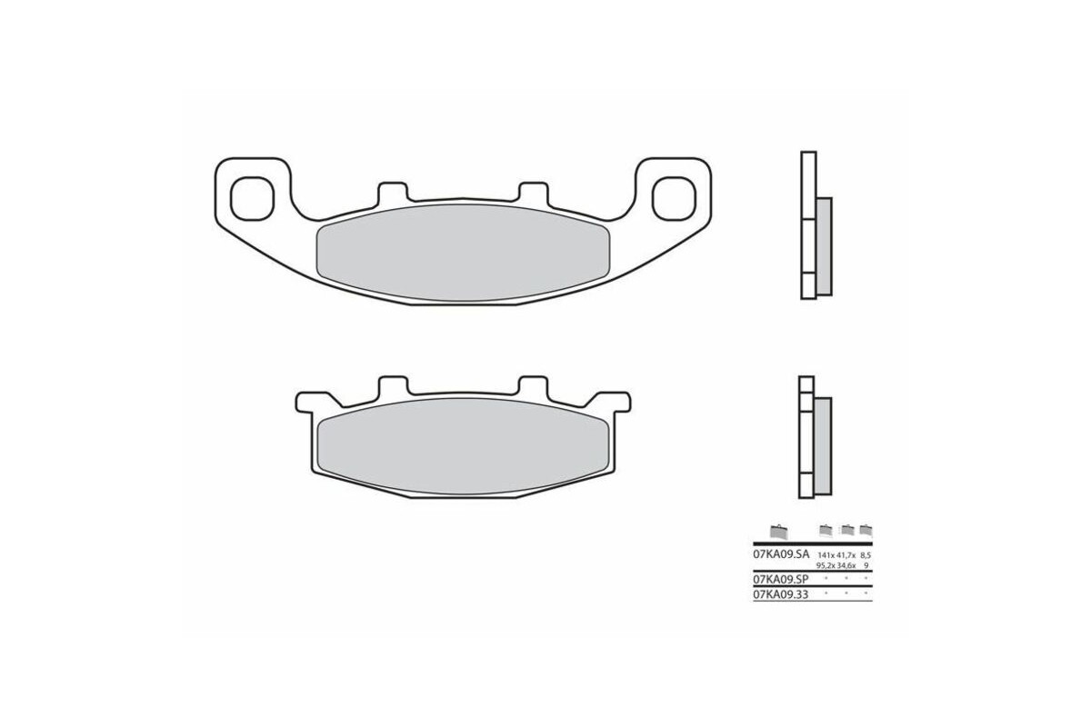 Plaquettes de frein BREMBO route métal fritté - 07KA09SA
