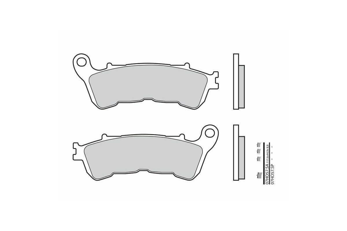 Plaquettes de frein BREMBO route métal fritté - 07HO57SP