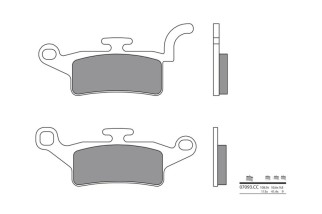 Plaquettes de frein BREMBO Scooter carbone céramique - 07093CC