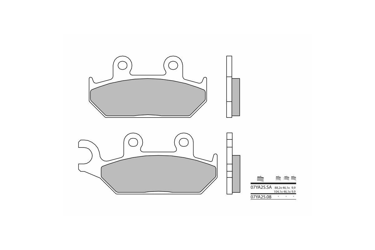 Plaquettes de frein BREMBO route carbone céramique - 07YA2508