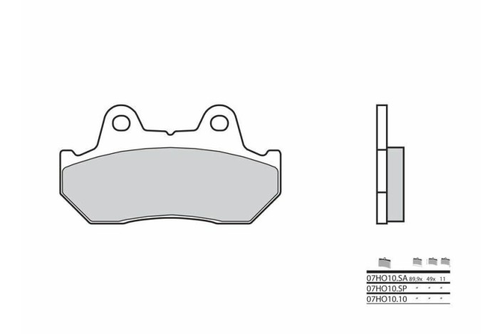 Plaquettes de frein BREMBO route métal fritté - 07HO10SA