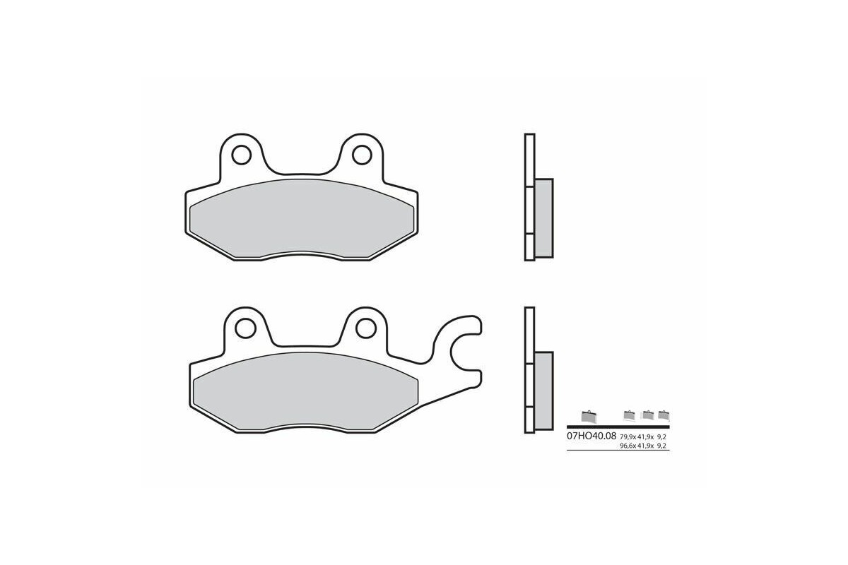 Plaquettes de frein BREMBO route carbone céramique - 07HO4008