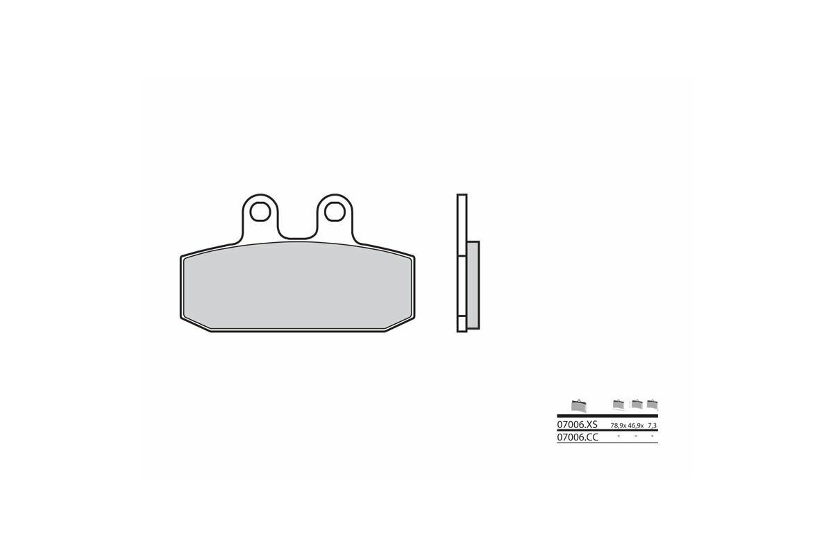Plaquettes de frein BREMBO Scooter carbone céramique - 07006