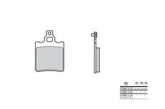 Plaquettes de frein BREMBO route carbone céramique - 07BB1305