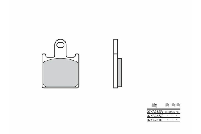 Plaquettes de frein BREMBO carbone céramique - 07KA28RC