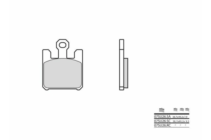 Plaquettes de frein BREMBO carbone céramique - 07SU26RC