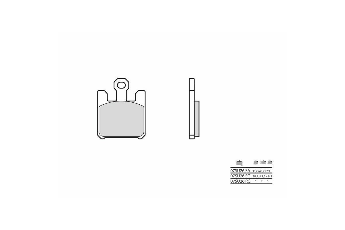 Plaquettes de frein BREMBO carbone céramique - 07SU26RC