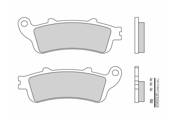 Plaquettes de frein BREMBO route métal fritté - 07HO52SP