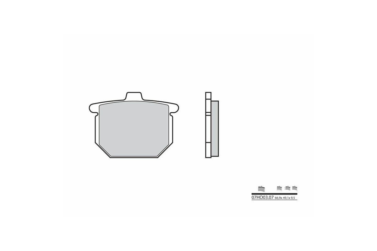 Plaquettes de frein BREMBO route carbone céramique - 07HO0307