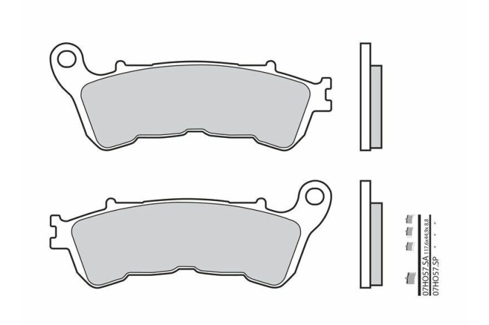 Plaquettes de frein BREMBO route métal fritté - 07HO57SA