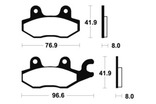 Plaquettes de frein TECNIUM MX/Quad métal fritté - MO138