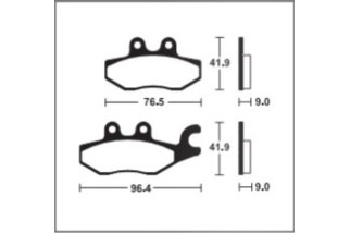 Plaquettes de frein TECNIUM Scooter organique - ME318