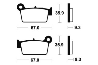 Plaquettes de frein TECNIUM Performance métal fritté - MR290
