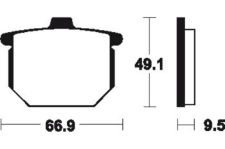 Plaquettes de frein TECNIUM route organique - MA17