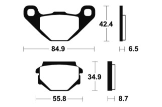 Plaquettes de frein TECNIUM Scooter organique - ME151