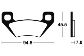 Plaquettes de frein TECNIUM MX/Quad métal fritté - MO322