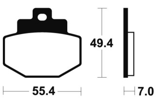 Plaquettes de frein TECNIUM Scooter organique - ME272