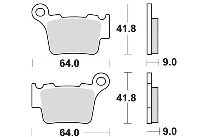 Plaquettes de frein BRAKING Off-Road/Quad métal fritté - 891CM44