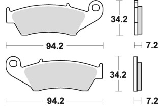 Plaquettes de frein BRAKING Off-Road/Quad métal fritté - 772CM44