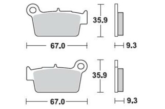 Plaquettes de frein BRAKING Off-Road/Quad métal fritté - 890CM44