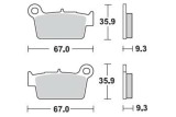 Plaquettes de frein BRAKING Off-Road/Quad métal fritté - 890CM44