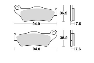 Plaquettes de frein BRAKING Off-Road métal fritté - 746CM46