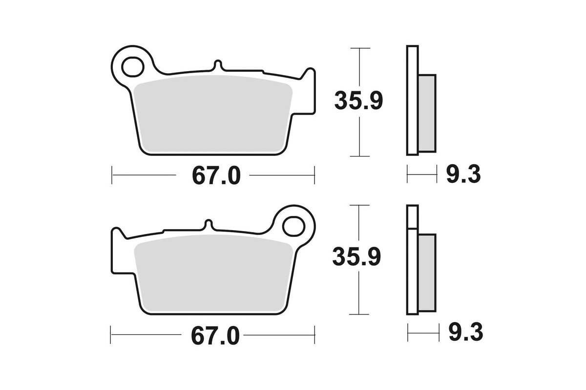 Plaquettes de frein BRAKING Off-Road semi-métallique - 890CM46