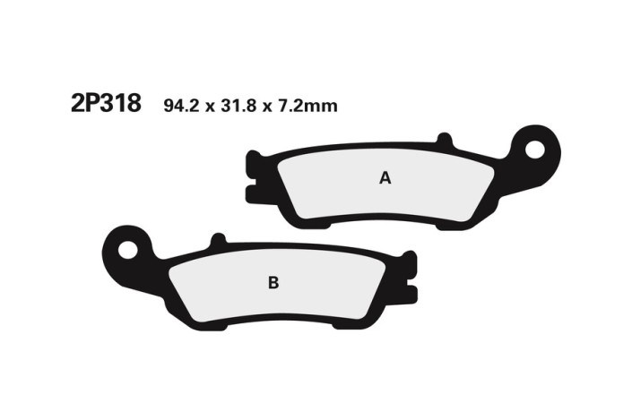 Plaquettes de frein NISSIN route /Off-Road métal fritté - 2P-318ST