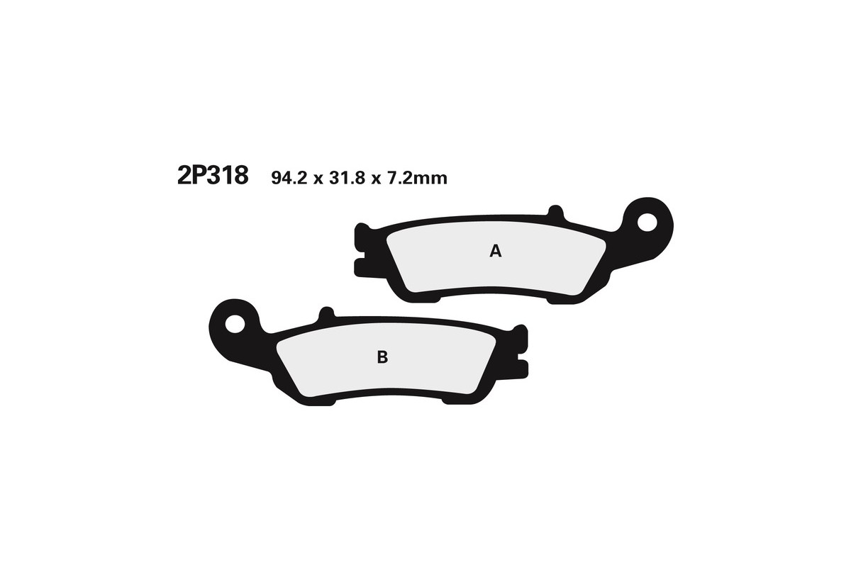 Plaquettes de frein NISSIN route /Off-Road métal fritté - 2P-318ST