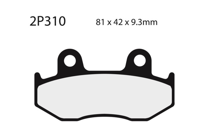 Plaquettes de frein NISSIN route semi-métallique - 2P-310NS