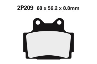 Plaquettes de frein NISSIN route semi-métallique - 2P-209NS